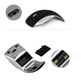 Fragolucyou Wireless Mouse-2.4GHz Receiver/Optical Tracking/Foldable/adujstable DPI/Silent Button/Smart Stay