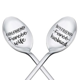 Kilener Anniversary Birthday Gifts for Wife Husband Spoon Gifts for Couples Christmas Wedding Gifts for Newlyweds Wifey Hubby Gifts for Women Men Newly Wed Gifts for The Couple Coffee Tea Spoons