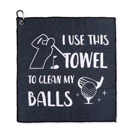 HBJSP Golf Towel with Clip, Golf Accessories for Men, Durable Golf Towel for Cleaning Balls & Grips, Practical Golf Gifts for Men for Husband Boyfriend Dad Golfers
