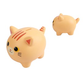 I-TOTAL® - Funny decorative money box / wallet made of plastic (orange cat)