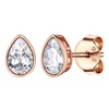 Silvora S925 Silver Cubic Zirconia Earrings, Sparkling Teardrop Shape/Rectangular/Rhombus Zirconia