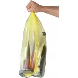 Cronos Converplastic  Bolsas De Basura De 84 Cm X 102 Cm Amarilla Con 100 Piezas