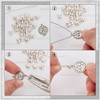 Beebeecraft 1 Box 100Pcs Silver Crimp Beads Covers 925 Sterling