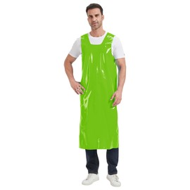 Nanxson Unisex Waterproof Apron Lightweight TPU Work Coat Work Apron for Kitchen, Industrial, Cleaning, Green
