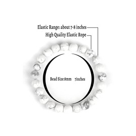 Natural Gemstone 7 inch Bracelet, Healing Crystal 8mm Round Beads for Jewellery Making, Gift, Unisex Decor, Crystal