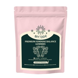 Premium Vegan Feminine Balance Gummies - Immune Support & Women's Health - Gluten-Free, Halal - Hawaiian Pineapple Flavor - 60 Count