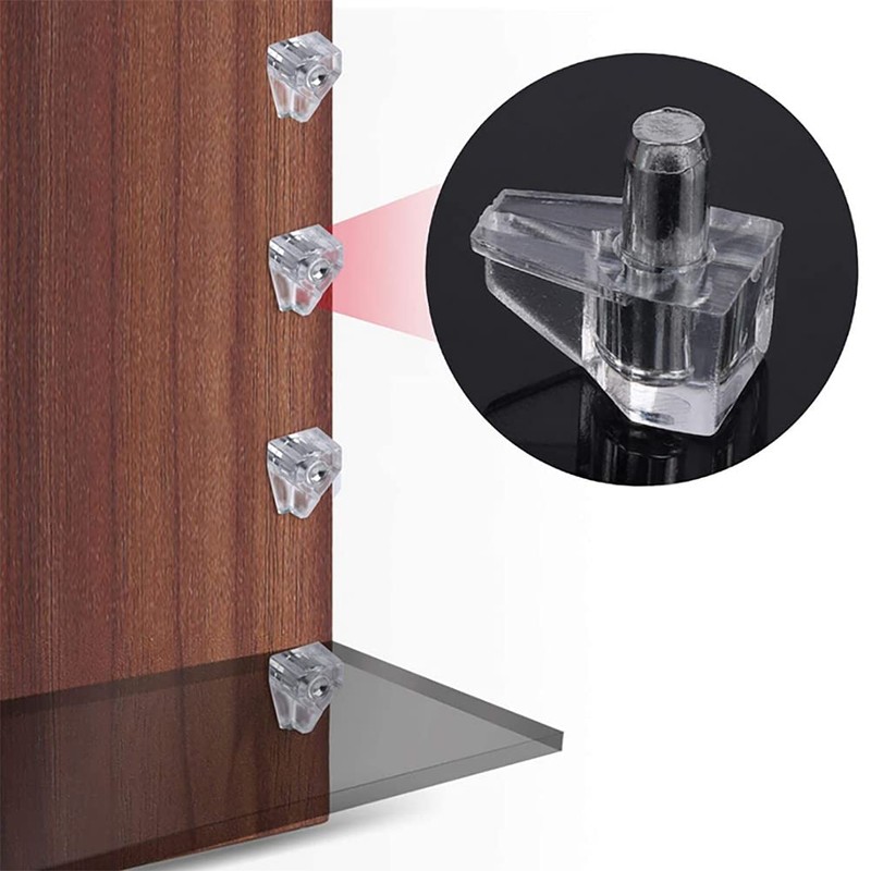 5mm Clear Shelf Support Pegs, Cabinet Shelf Pegs, Heavy Duty