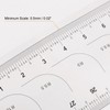 HARFINGTON Film Flexible Ruler 30cm 0.5mm Scale with R Angle