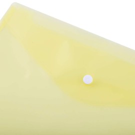 D.RECT 5530 Pack of 12 A4 Document Folder with Press Stud Document Bag Collector Folder Yellow