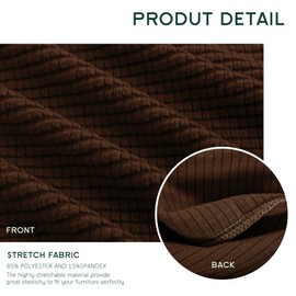 Hokway Stretch Individual Couch Cushion Slipcovers Reversible Cushion Protector Slipcovers Sofa Cushion Protector Covers(Chocolate,Small-2PC)