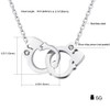 dsanbo Women's Necklace Stainless Steel Pendant Handcuffs Cubic Zirconia Love