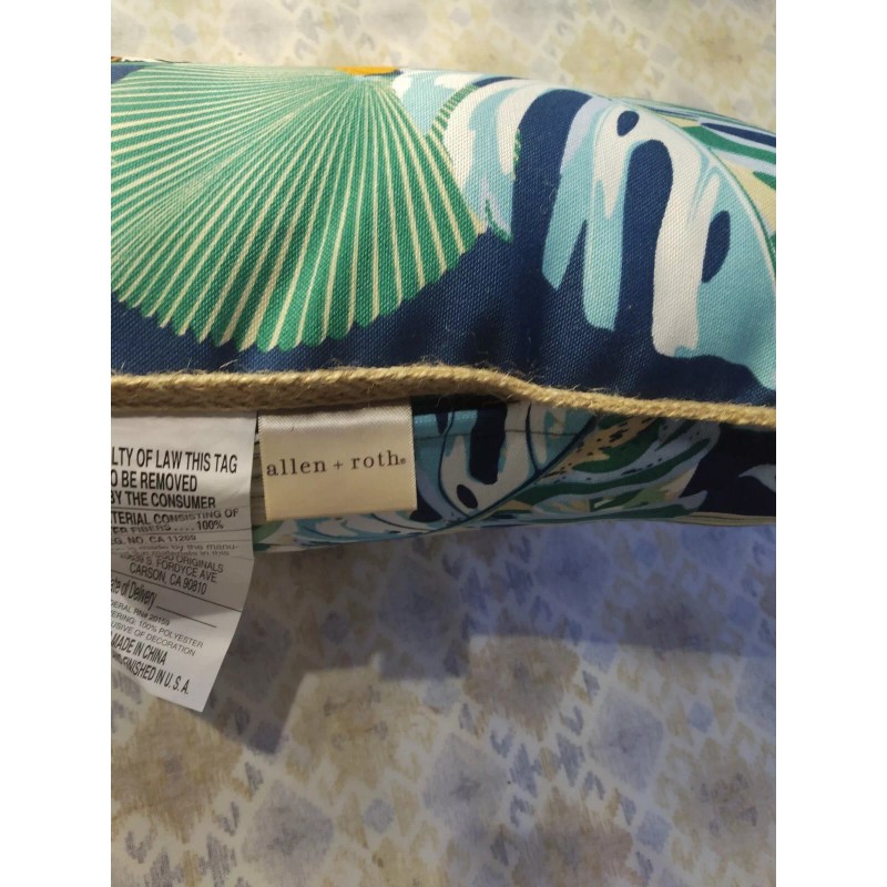Allen + Roth Tiger Lumbar Pillow Allen + Roth Blue