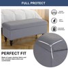 FUANGUI Ottoman Cover Stretch Storage Ottoman Bench Slipcover Printed Folding