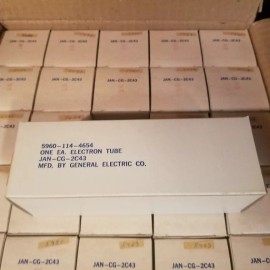 GE JAN CG 2C43 TUBE NOS NIB MIL SPEC MADE FOR US NAVY SEALED PACKAGE 2C43 Works!