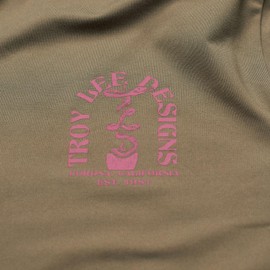 Troy Lee Designs Long Sleeve Ride Adult Mountain Bike Tee, Fangs Olive, X-Large