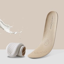 Ventilated Moisture-Wicking Anti-Bacterial Latex Functional Insoles (1 Pair) Black/45-46 (275-280mm) 2ea