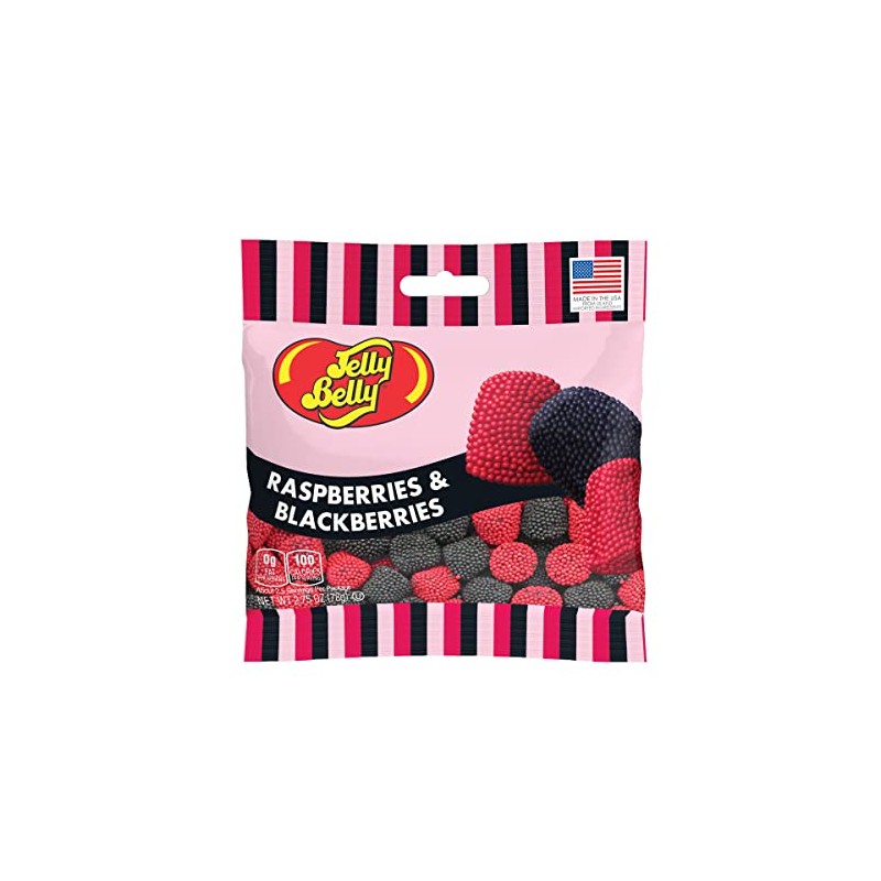 Jelly Belly Raspberries and Blackberries - 2.75 oz. - 12