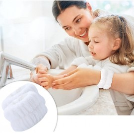 Facial Washing Wristbands (2-Piece Set) - Water Flow Prevention for Sleeves Facial Washing Band Gray 10ea