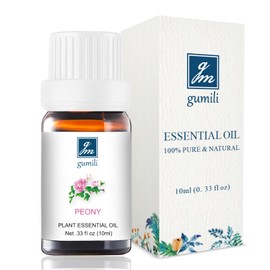 GM Gumili Peony Essential Oil - Pure Natural Fragrance for Aromatherapy, Perfume Making, Candles, Soap, Room Spray, Diffuser Blends - Organic, 10mL Undiluted