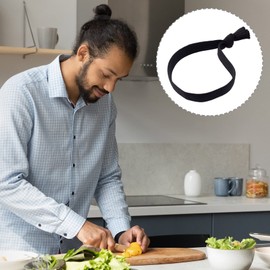 PAGOW 40pcs Hair Ties For Men, Super Elastic Knotted Men Hair Bands, Flat Wide Hair Tie Accessories Holder for Man Bun, Thick Long Curly Hair (Black) 2 Types