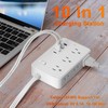 10Ft Surge Protector Flat Extension Cord Flat Plug Power Strip,