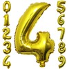Number Balloons 4 Birthday Party Balloons Decoration Set Golden 16