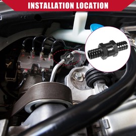 Hihaha Fuel Check Valve One Way / Fuel Gasoline Diesel Internal Non-Return One Way Check Valve / 14mm OD 9mm ID / 1pc Black