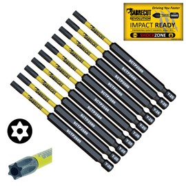 10 x SabreCut SCTP2589_10 89mm T25 TX25 Torx Tamper Proof Security Magnetic Impact Screwdriver Driver Bits Set Heavy Duty