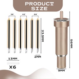 Premium Fine-Cut Blade with Casing, Replacement Blades Compatible with Cricut Explore Air/Air 2/Maker 3, Maker 3 with 2 30° Blades and 2 60° Blades/2 45° Blades