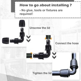 10 Pack Automatic Drip Irrigation Fittings 1/2 Inch Universal Elbow Connectors Barbed Elbow Drip Parts Garden Watering System Accessory Watering Tubes Connectors for Greenhouse Garden