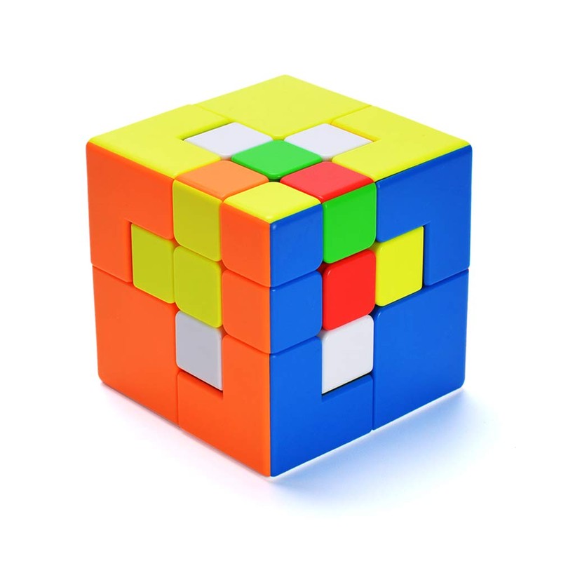 Yealvin Puppet Cube 3x3 Stickerles Bandaged Magic Speed Cube Puzzle