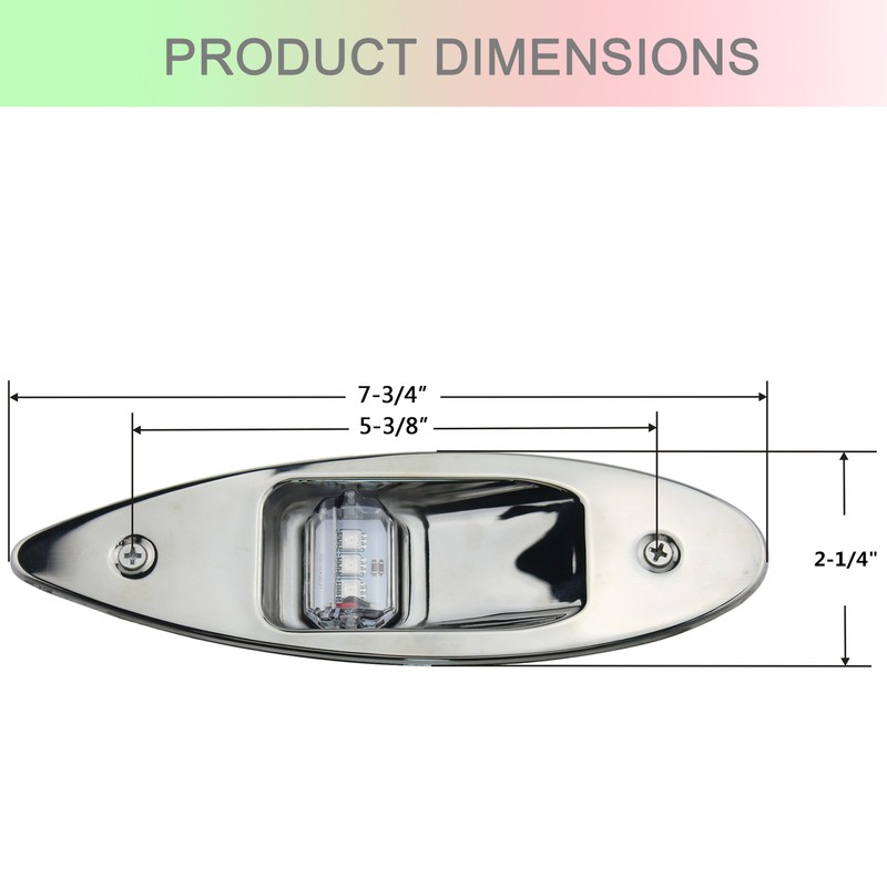 IZTOSS 12V Boat LED Navigation Lights Marine Boat Lights Waterproof