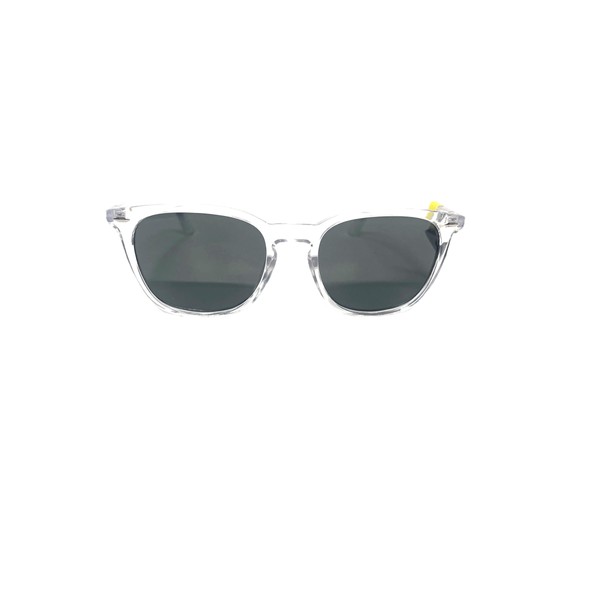 Foster Grant Polarized crystal transparent sunglasses with grey lenses. 100%