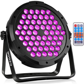 60 LED Par Lights DMX, 90W RGB Super Bright Stage Par Light with Stage Lighting 3.2ft DMX Cable, Remote Control/DMX Sound Activated Control Up Lighting for Wedding Party Club DJ Show
