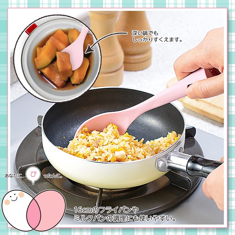 Shimomura Kogyo PC-203 Pitaco, Small Circulation, Cooking Spoon, Dishwasher Safe,
