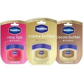 Vaseline Lip Therapy 0.25 Oz 3 Pack Bundle - Creme Brulee, Rosy Lips  Cocoa Butter                                                                    