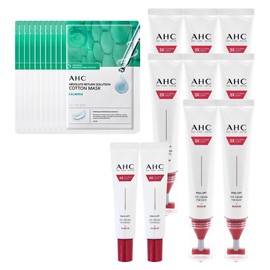 ahc 최신상 AHC 아이크림 시즌14 풀 리프트 T괄사 리프팅 40ml 8개+12ml 2개+카밍 10매 Latest AHC Eye Cream Season 14 Full Lift T-Gua Sha Lifting 40ml 8pcs + 12ml 2pcs + Calming 10 sheets