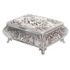 Retro Zinc Alloy Metal Stereoscopic Rose Carved Jewelry Box Ring