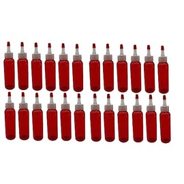 Natural Farms 24 Pack – 2 oz - Red Cosmo Plastic Bottles – Natural Yorker with Red Tip - for Essential Oils, Perfumes, Cleaning Products