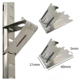 Granmagazz Pack of 20 Clips for Shelf Freezer Holder for Fridge Fridge Hooks Stainless Steel Clip for Shelf for Fridge Fridge Freezer