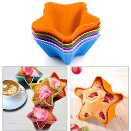 Moldes de Silicona Para Cupcakes,24 pcs  Tazas reutilizables de silicona para hornear, varios colores,Moldes para Magdalenas y Muffins,Moldes de Horneado