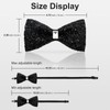 LHXzizizi Rhinestone Bow Tie for Men, Sparkling Sequin Mens Bow
