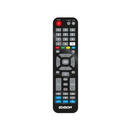Edision Universal Remote Control EDI-RCU 4 Learn, Original, Programmable, 2-in-1 TV & Receiver, Picco T265, Picco T265+, Nano T265+, Picco T265 Pro, Ping T2/C, Proton S2, Picco T2