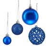 Relaxdays Christmas Baubles Set of 50, Glitter, Matte and Shiny