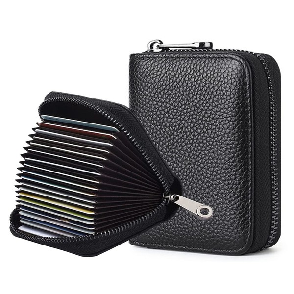 KUVAO RFID Blocking, 20 Card Slots Credit Card Holder Leather