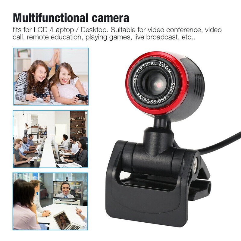 BRAVECOW HD Webcam USB Computer Web Camera For PC Laptop
