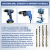 Four-Flute Sawtooth Eccentric Drill Bit, High-Strength Serrated Drill Bit 1/4