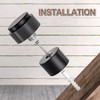SANATO 10Pcs Black Door Stopper Floor Mounted with Black Rubber,