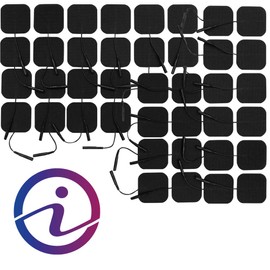 iReliev Electrode Value Pack TENS & EMS Pads (40) 2" X 2" Re-Usable, Premium Super Tack Gel