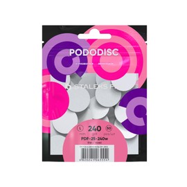 Staleks Pro Disposable White Files – Compatible Only with PODODISC L Expert – 240 Grit – 50 Pcs – for Skin Polishing – Single-Use Foot Care